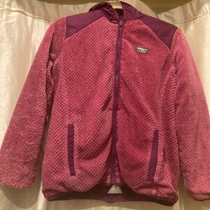 LL Bean Girls Mountain Bound Fleece Reversible Jacket